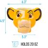 Silver Buffalo SpongeBob SquarePants 3D Sculpted Ceramic Mug, 20 Ounces(Lion King Simba)