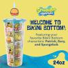 Silver Buffalo Spongebob Squarepants Comic Panel Happy and Love Featuring Patrick Star and Gary the Snail Plastic Cold Cup with Lid and Straw Topper, 24 Ounces