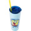 Silver Buffalo Spongebob Squarepants Happy Jazz Hands Double Walled Stainless Steel Tumbler with Straw, 22 Ounces