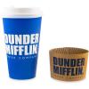 Silver Buffalo The Office Dunder Mifflin 8pk Paper Travel Disposable Cups with Lid, 16 Ounces(The Office)