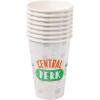 Silver Buffalo The Office Dunder Mifflin 8pk Paper Travel Disposable Cups with Lid, 16 Ounces(White)