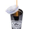Silver Buffalo Yellowstone “We Don’t Choose the Way” Double Walled Stainless Steel Tumbler With Straw, 20 Ounces