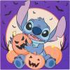Silver Buffalo Disney Lilo and Stitch Halloween Glitter Box Wall Sign Featuring Stitch, 6″ x 6″ x 1.5″