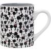 Silver Buffalo Disney Micky Minnie Heart Glitter Ceramic Coffee Mug, 14 Ounces(Mickey Mouse Face Pattern)