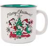 Silver Buffalo Disney Micky Minnie Heart Glitter Ceramic Coffee Mug, 14 Ounces(Mickey and Minnie Merry Christmas)