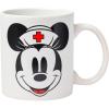 Silver Buffalo Disney Micky Minnie Heart Glitter Ceramic Coffee Mug, 14 Ounces(Minnie Mouse Best Nurse)