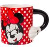 Silver Buffalo Disney Micky Minnie Heart Glitter Ceramic Coffee Mug, 14 Ounces(Minnie Mouse Sculpted)