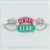 Silver Buffalo Gilmore Girls ‘Luke’s Diner’ Table Glass Coaster Set of 4(Central Perk Doodle Logo 4-piece Glass)