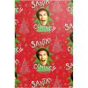 Silver Buffalo IT 12 Count Horror Printed Wrapping Paper Featuring Pennywise, 20″ x 30″(Buddy the Elf Santa’s Coming)