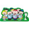 Silver Buffalo Peanuts Christmas Large Die Cut MDF Box Wall Sign Featuring Charlie Brown, Snoopy, Sally, Violet, Schroeder, Pig Pen, Linus, and Lucy