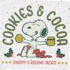 Silver Buffalo Peanuts “Cookies And Cocoa” Glitter Box Wall Sign Featuring Snoopy, 6″ x 6″ x 1.5″