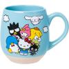 Silver Buffalo Sanrio Hello Kitty and Friends Rainbow Clouds Group Classic 16oz Clay Base Ceramic Mug