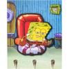 Silver Buffalo Spongebob Squarepants Wall Art with Key Hooks, 8” x 10”