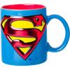 Silver Buffalo Superman Logo Icon Embossed Foil 20oz Ceramic Mug