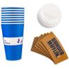 Silver Buffalo The Office Dunder Mifflin 8pk Paper Travel Disposable Cups with Lid, 16 Ounces(The Office)