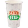 Silver Buffalo The Office Dunder Mifflin 8pk Paper Travel Disposable Cups with Lid, 16 Ounces(White)