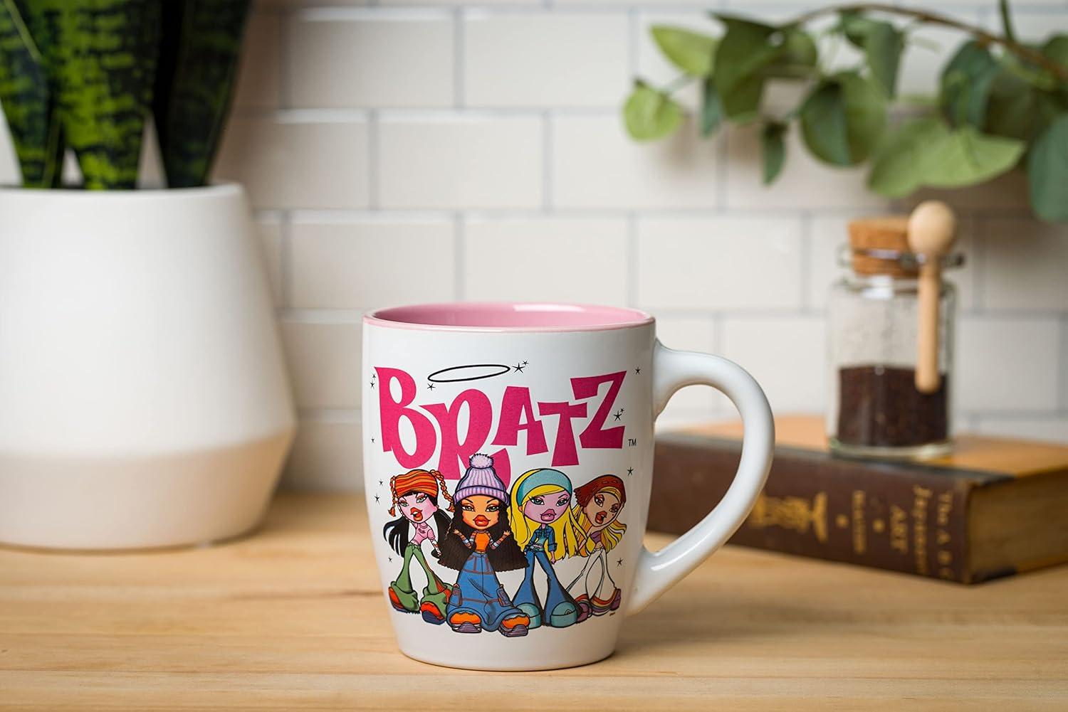 imageSilver Buffalo Bratz Logo and Group Jumbo Curved Ceramic Mug 25 Ounces