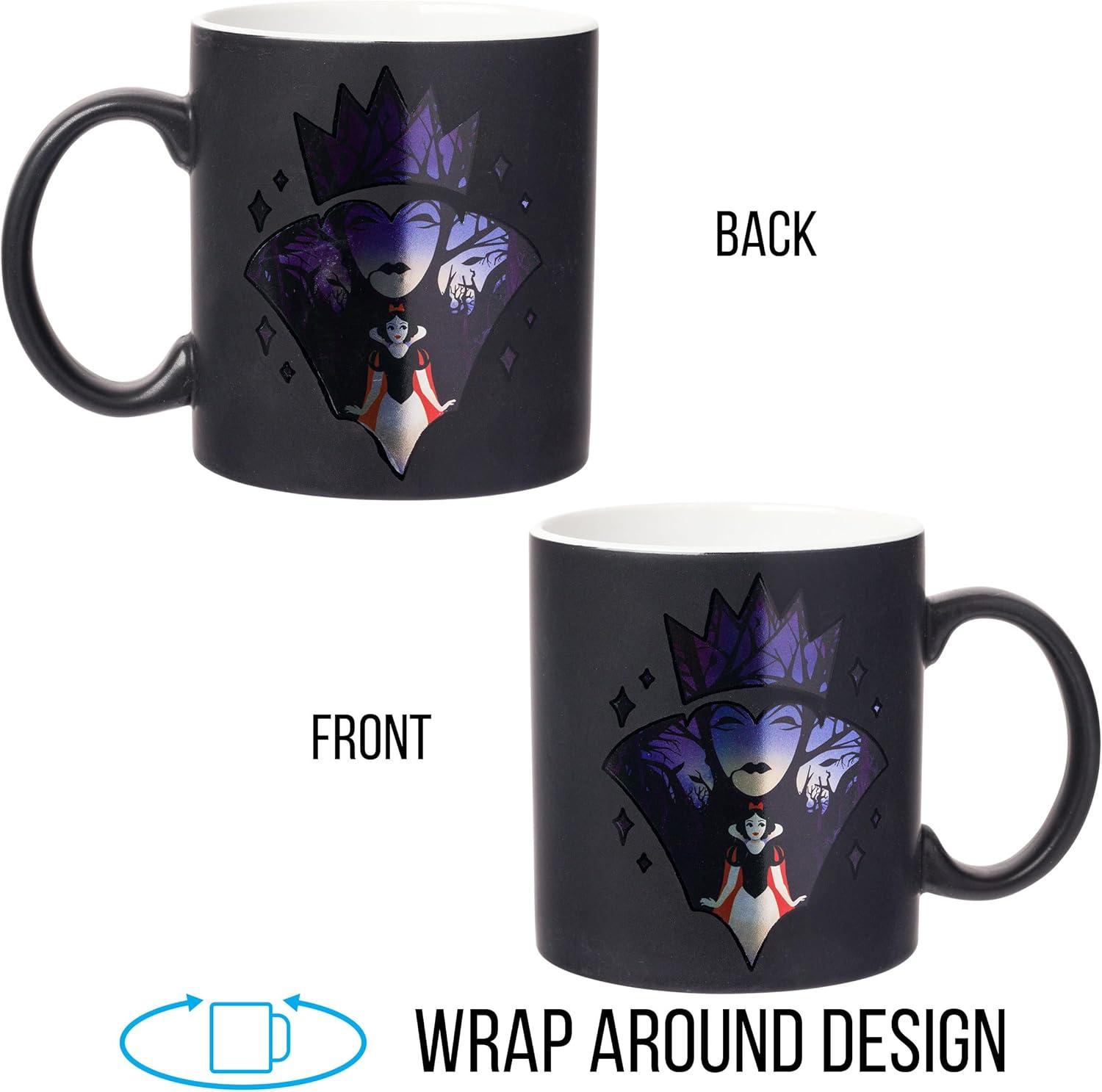 imageSilver Buffalo Disney Villain Forest Silhouette Featuring Snow White and Evil Queen Laser Matte Ceramic Mug 20 OuncesSnow White and Evil Queen