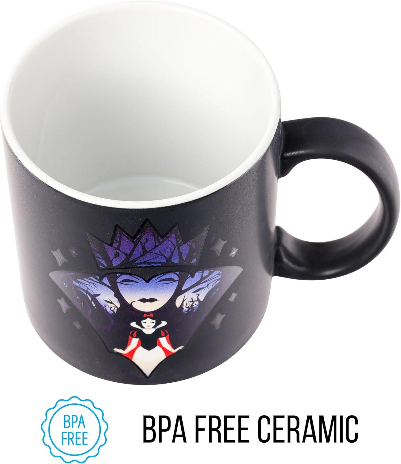 imageSilver Buffalo Disney Villain Forest Silhouette Featuring Snow White and Evil Queen Laser Matte Ceramic Mug 20 OuncesSnow White and Evil Queen