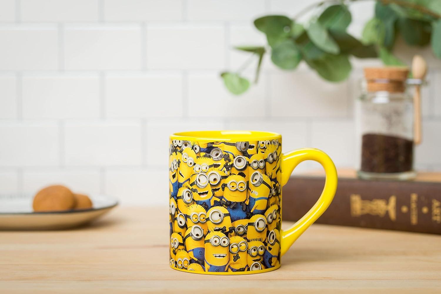 imageSilver Buffalo Universals Despicable Me Cluttered Minions Ceramic Coffee Mug 14 Ounces1 Count Pack of 12