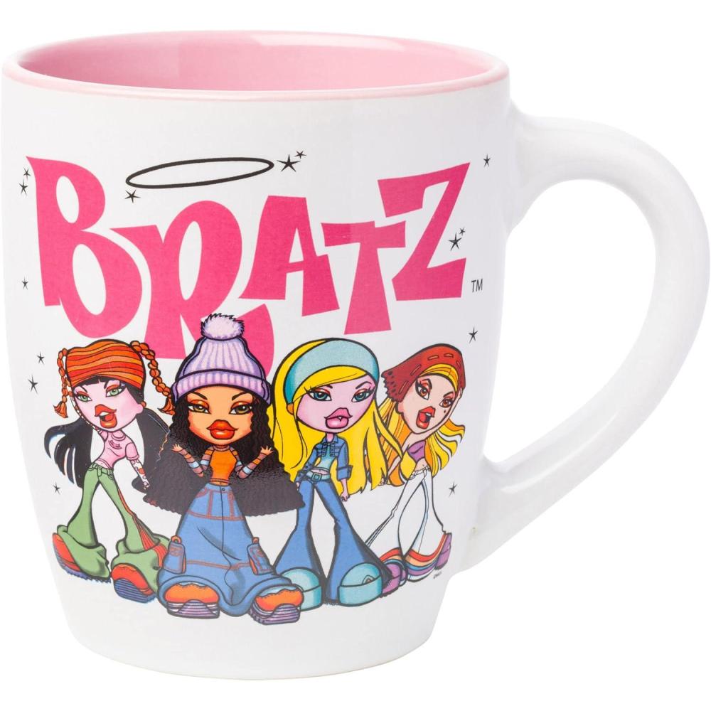 imageSilver Buffalo Bratz Logo and Group Jumbo Curved Ceramic Mug 25 Ounces