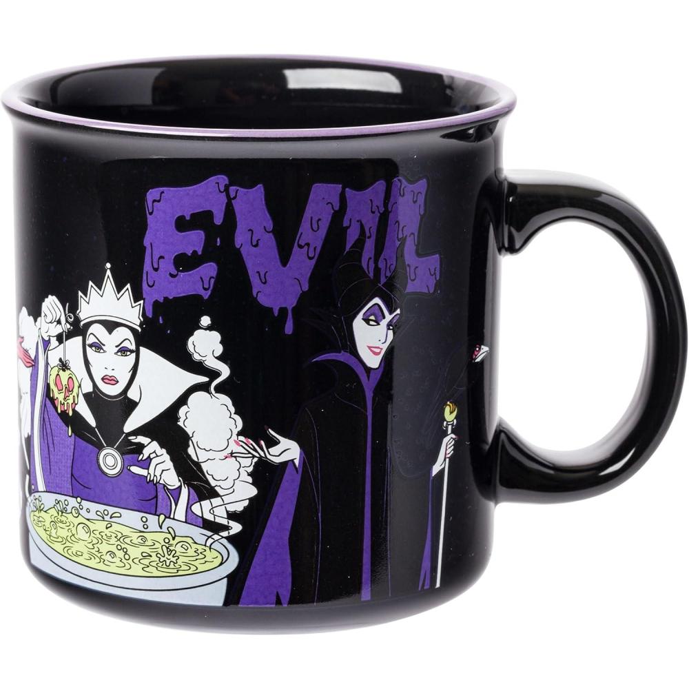 imageSilver Buffalo Disney Villain Forest Silhouette Featuring Snow White and Evil Queen Laser Matte Ceramic Mug 20 OuncesEvil Disney Villains