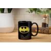 Silver Buffalo Batman Yellow Stripe Logo Wax Resist Pottery Ceramic Mug, 15 Ounces(15 Ounces (Pack of 12))
