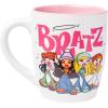 Silver Buffalo Bratz Logo and Group Jumbo Curved Ceramic Mug, 25 Ounces