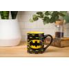 Silver Buffalo DC Comics Batman Logo with Bat Pattern Ceramic Coffee Mug, 14 Ounces(14 Ounces)