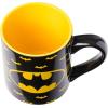 Silver Buffalo DC Comics Batman Logo with Bat Pattern Ceramic Coffee Mug, 14 Ounces(14 Ounces)