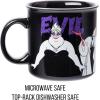 Silver Buffalo Disney Villain Forest Silhouette Featuring Snow White and Evil Queen Laser Matte Ceramic Mug, 20 Ounces(Evil Disney Villains)