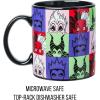 Silver Buffalo Disney Villain Forest Silhouette Featuring Snow White and Evil Queen Laser Matte Ceramic Mug, 20 Ounces(Peeking Faces Grid)