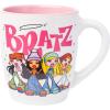 Silver Buffalo Bratz Logo and Group Jumbo Curved Ceramic Mug, 25 Ounces
