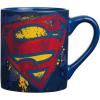 Silver Buffalo DC Comics Batman Logo Ceramic Mug, 20 Ounces(14oz Superman Splatter Paint Logo)