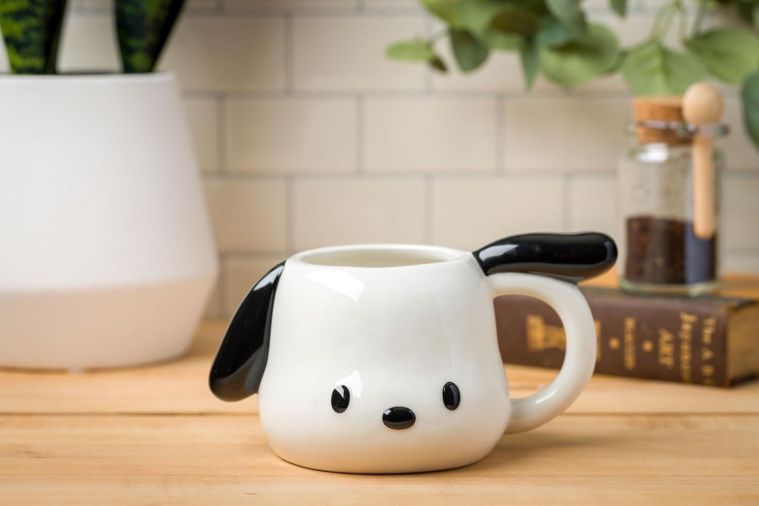 imageSilver Buffalo Sanrio Hello Kitty and Friends Pochacco Ceramic 3D Sculpted Mug 20 Ounces