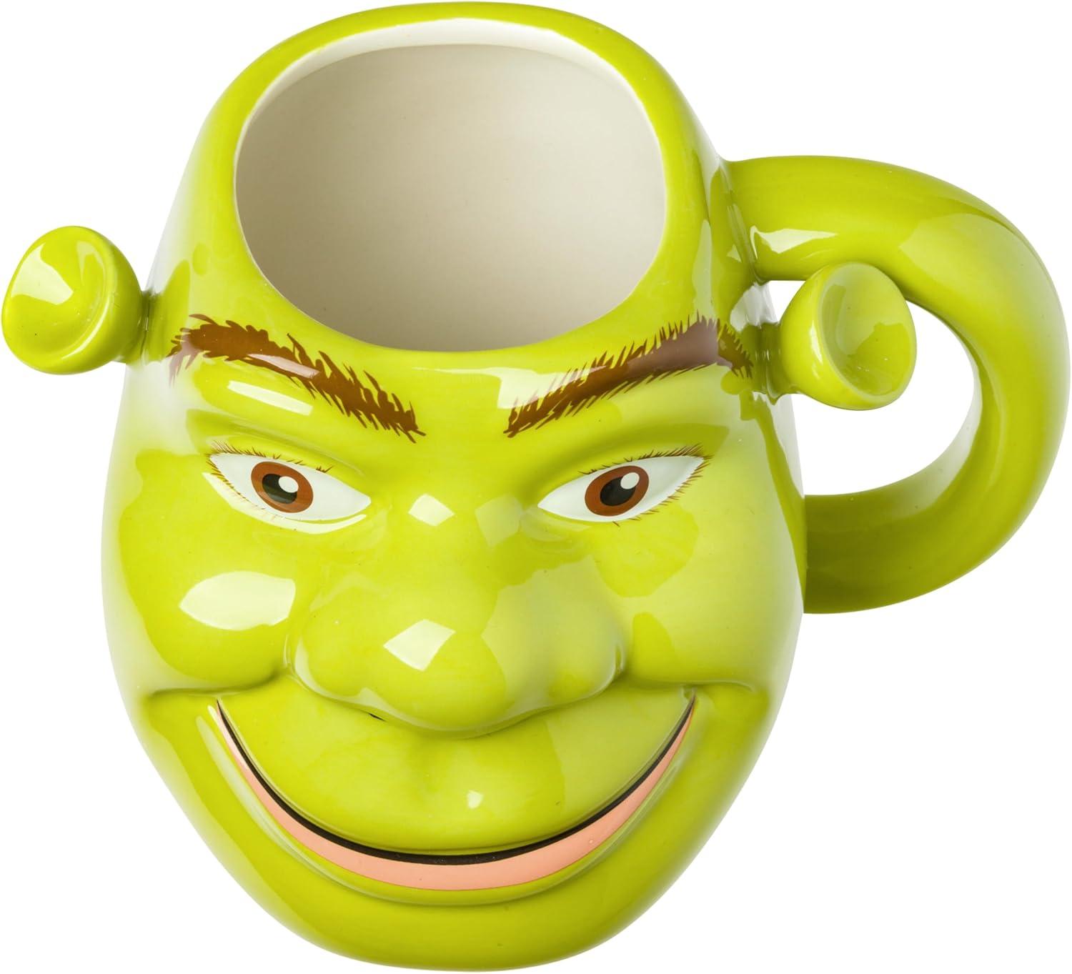 imageSilver Buffalo ScoobyDoo 3D Sculpted Ceramic Mug 20 OuncesShrek Face Grin