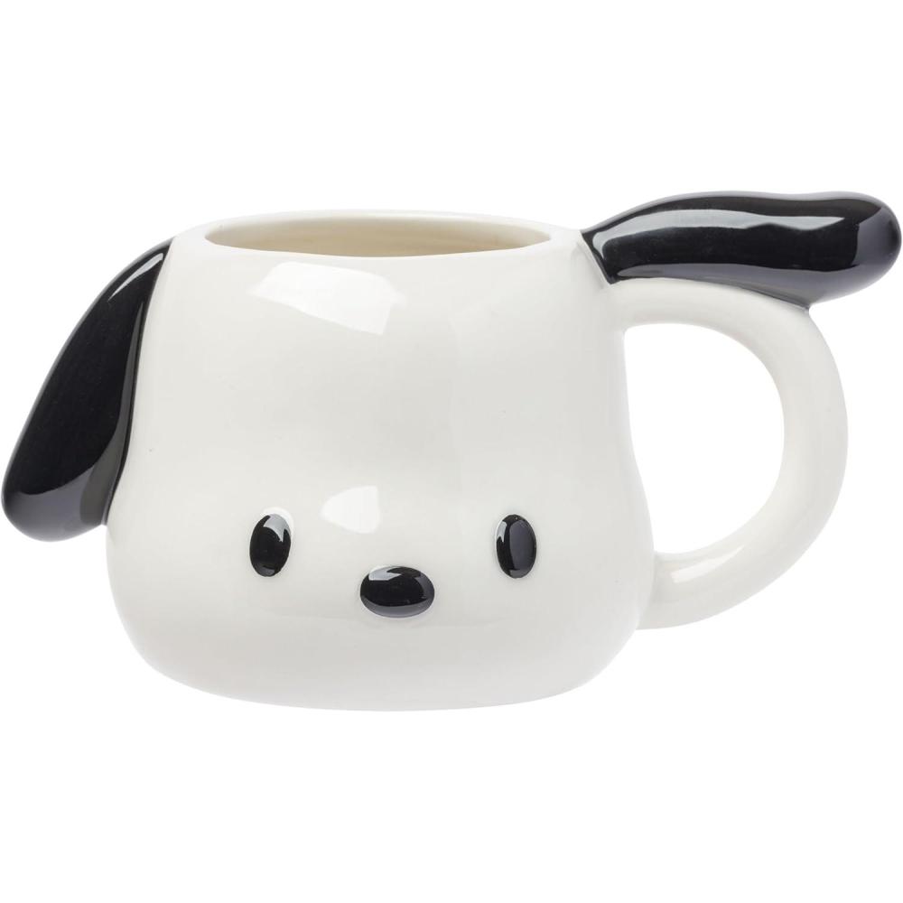 imageSilver Buffalo Sanrio Hello Kitty and Friends Pochacco Ceramic 3D Sculpted Mug 20 Ounces