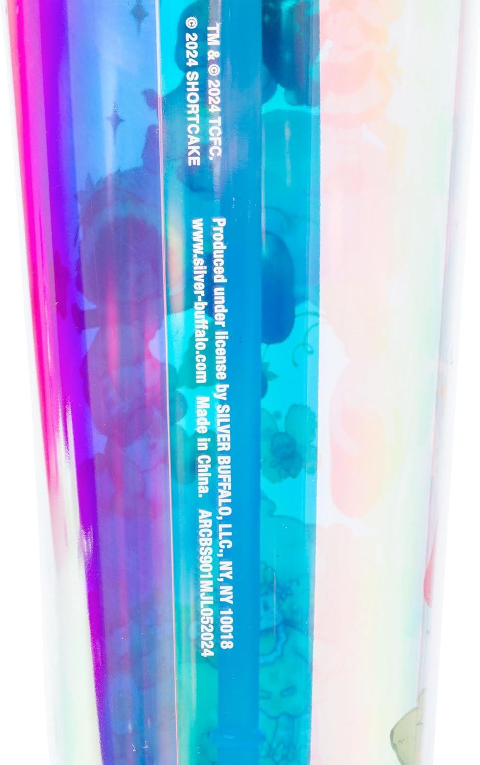 imageSilver Buffalo Sanrio Hello Kitty And Friends Featuring Kuromi and Little Twin Stars Plastic Cold Cup with Lid and Topper Straw 24 ouncesCare Bears and Strawberry Shortcake Iridescent