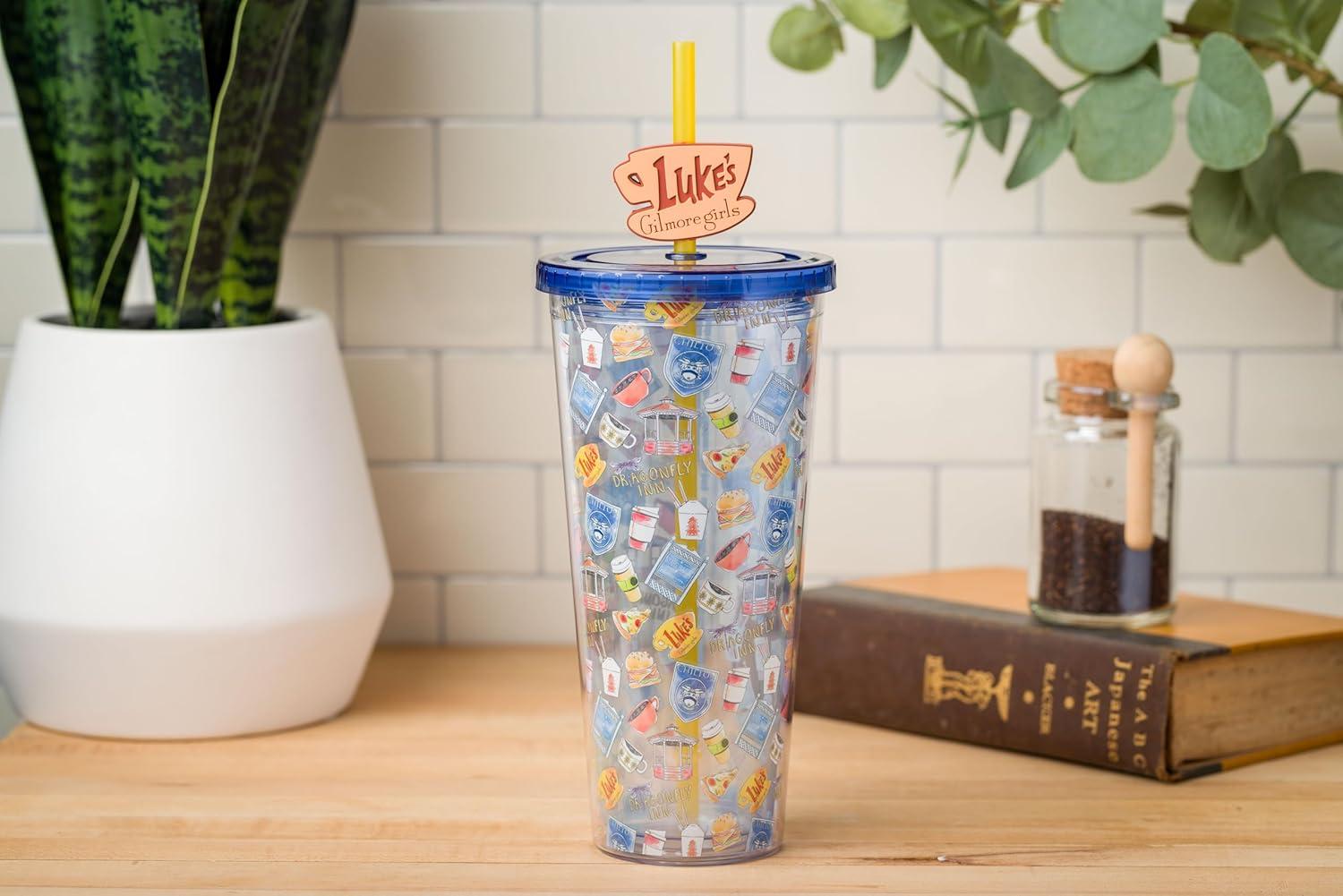 imageSilver Buffalo Sanrio Hello Kitty And Friends Featuring Kuromi and Little Twin Stars Plastic Cold Cup with Lid and Topper Straw 24 ouncesGilmore Girls Destinations