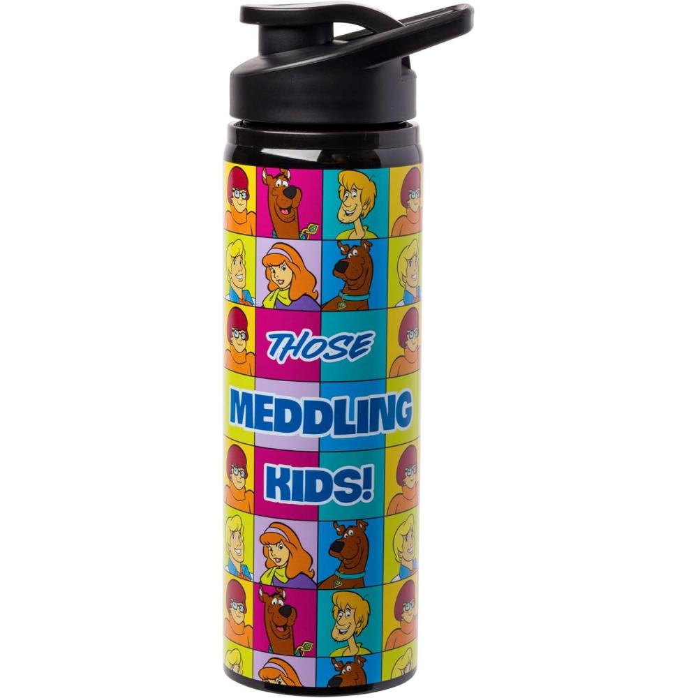 imageSilver Buffalo Scooby Doo Scared Shaggy Scooby Double Walled Stainless Steel Tumbler w Straw 20 OuncesMulticolor