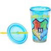 Silver Buffalo Harry Potter Chibi Crest Wizard in Training Plastic Snow Globe Cold Cup w/Lid and Straw, 14 Ounces