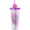Silver Buffalo Sanrio Hello Kitty And Friends Featuring Kuromi and Little Twin Stars Plastic Cold Cup with Lid and Topper Straw, 24 ounces(Bratz Flames and Full Lips)