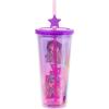 Silver Buffalo Sanrio Hello Kitty And Friends Featuring Kuromi and Little Twin Stars Plastic Cold Cup with Lid and Topper Straw, 24 ounces(Bratz Pink and Purple)