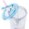 Silver Buffalo Sanrio Hello Kitty And Friends Featuring Kuromi and Little Twin Stars Plastic Cold Cup with Lid and Topper Straw, 24 ounces(Cinnamoroll)