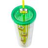 Silver Buffalo Sanrio Hello Kitty And Friends Featuring Kuromi and Little Twin Stars Plastic Cold Cup with Lid and Topper Straw, 24 ounces(Keroppi)