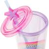 Silver Buffalo Sanrio Hello Kitty And Friends Featuring Kuromi and Little Twin Stars Plastic Cold Cup with Lid and Topper Straw, 24 ounces(My Little Pony Starshine)