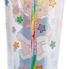 Silver Buffalo Sanrio Hello Kitty And Friends Featuring Kuromi and Little Twin Stars Plastic Cold Cup with Lid and Topper Straw, 24 ounces(Rainbow Brite Waving)