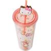 Silver Buffalo Sanrio Hello Kitty And Friends Featuring Kuromi and Little Twin Stars Plastic Cold Cup with Lid and Topper Straw, 24 ounces(Sanrio Hello Kitty Apples and Cinnamon)