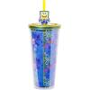 Silver Buffalo Sanrio Hello Kitty And Friends Featuring Kuromi and Little Twin Stars Plastic Cold Cup with Lid and Topper Straw, 24 ounces(Spongebob Squarepants: Jumpin’ Jellyfish)