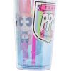 Silver Buffalo Sanrio Hello Kitty And Friends Featuring Kuromi and Little Twin Stars Plastic Cold Cup with Lid and Topper Straw, 24 ounces(The Powerpuff Girls New)
